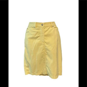 Vintage Escada Margaretha Ley Yellow Stretchy Pencil Skirt